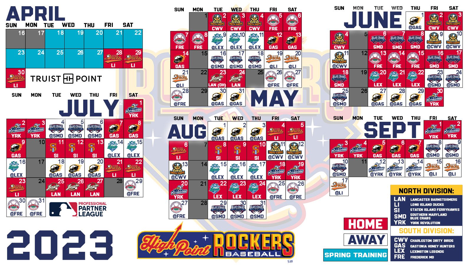 High Point Rockers | Baseball Team | Schedule
